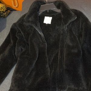 puffy black sweater